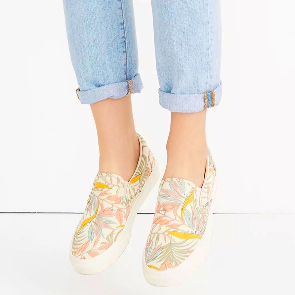 VANS MADEWELL Slip On Cali Floral Palm leaf unisex